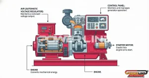 Istilah Bagian Mesin Genset