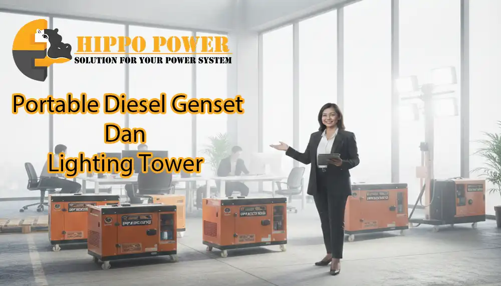 Hippopower Kembali Hadir dengan Portable Diesel Genset dan Lighting Tower Terbaru