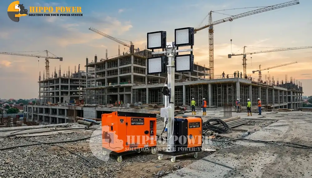 Genset Portable Hippopower Lighting Tower